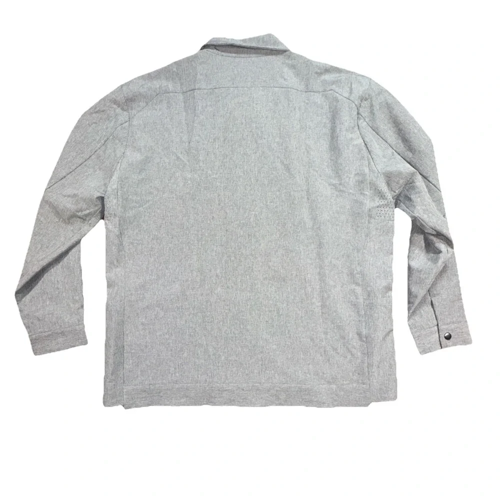 BYLT District Jacket Men's 3XL Heather Grey Snap Button Stretch